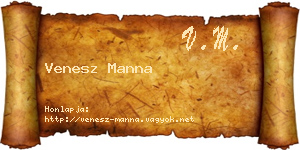 Venesz Manna névjegykártya